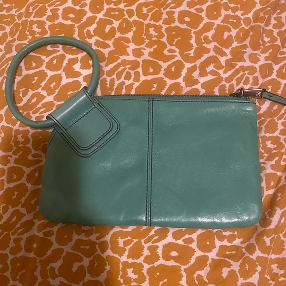 HOBO Handbags - HOBO Teal Leather Wristlet Clutch